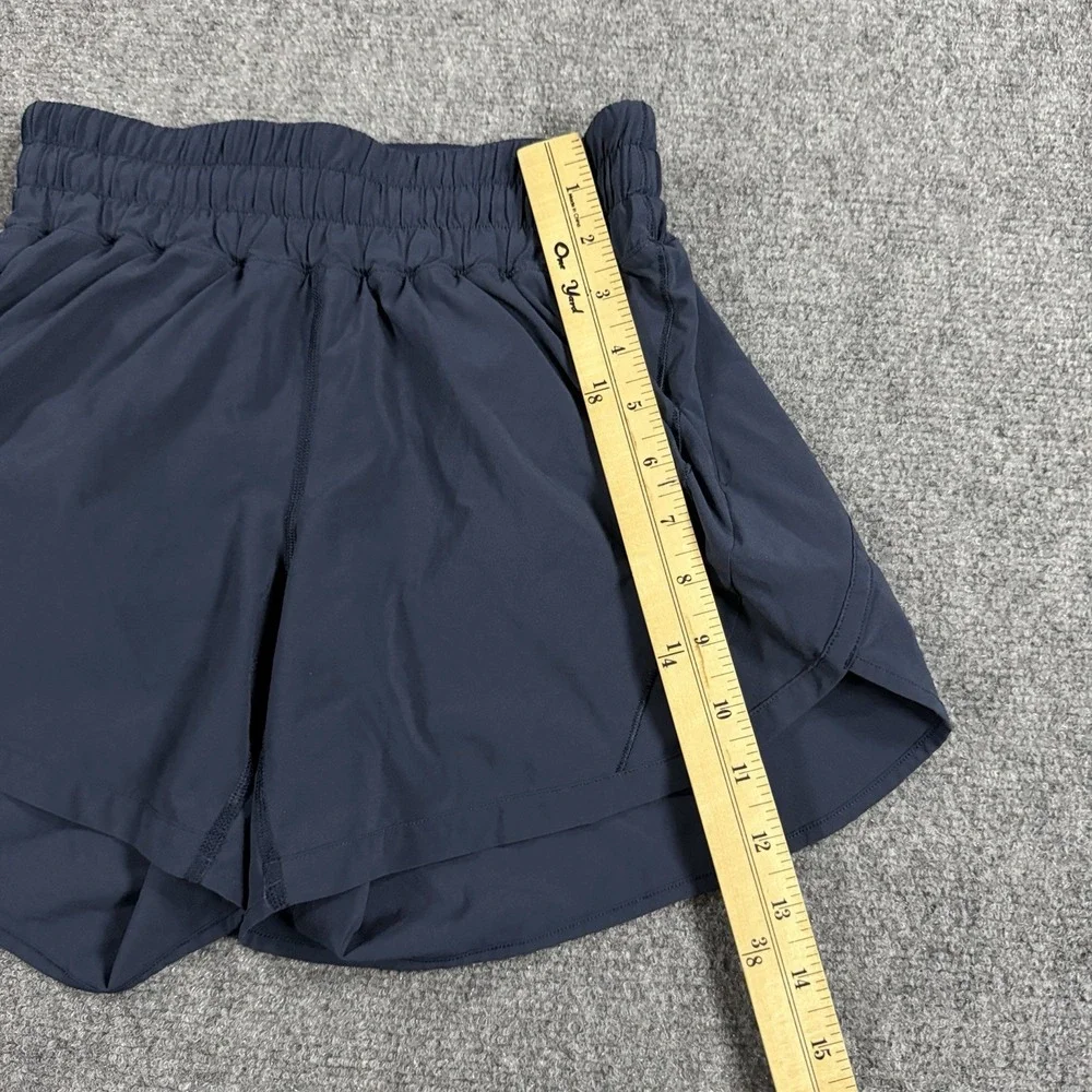 Lululemon Track That Shorts Womens 4 True Navy Blue Active Lined Run 5